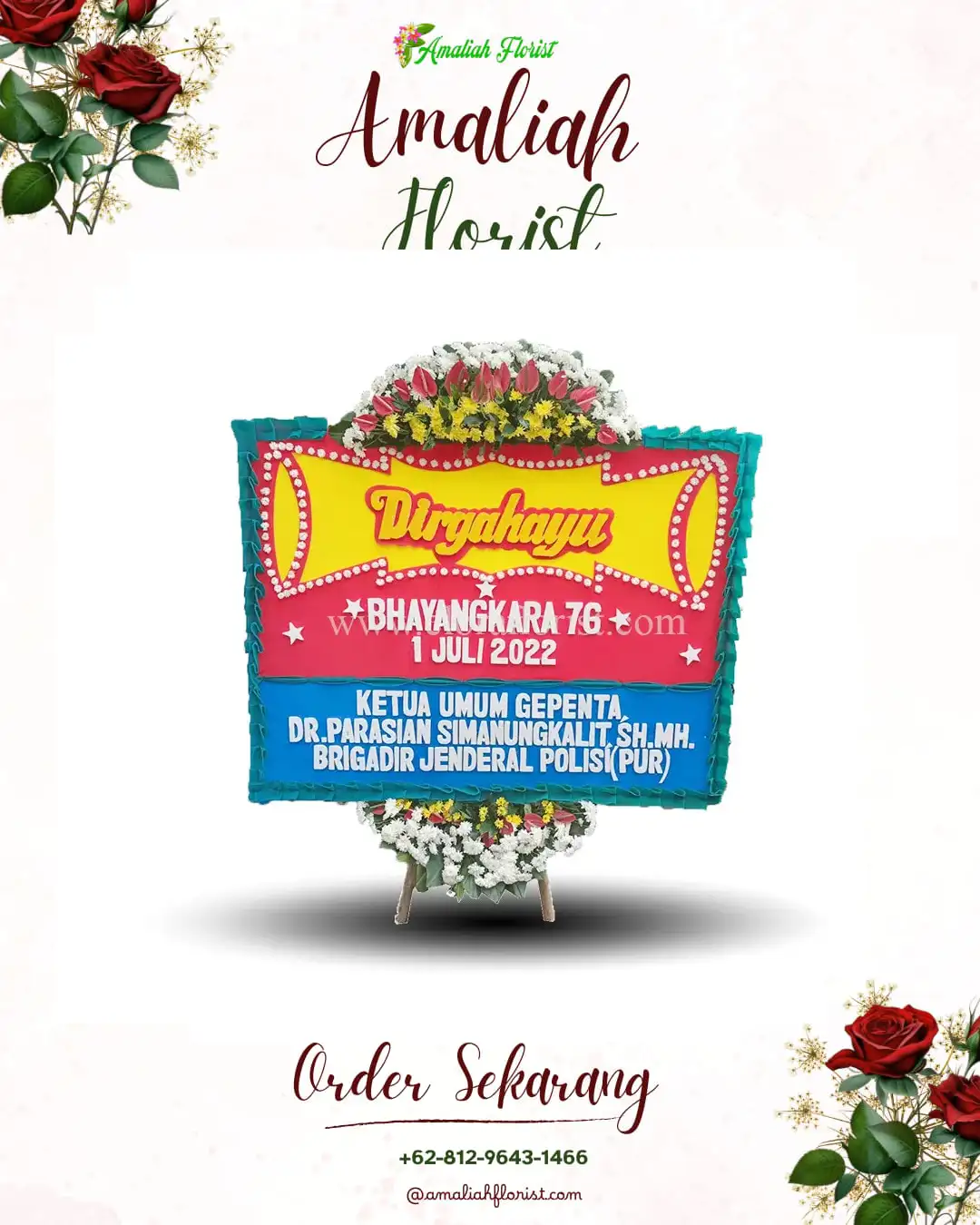 Papan Bunga HUT Ulang Tahun Bondowoso